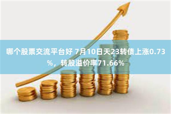 哪个股票交流平台好 7月10日天23转债上涨0.73%，转股溢价率71.66%