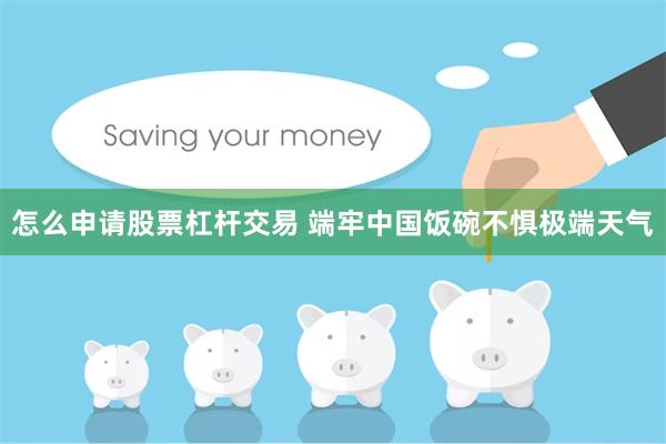 怎么申请股票杠杆交易 端牢中国饭碗不惧极端天气